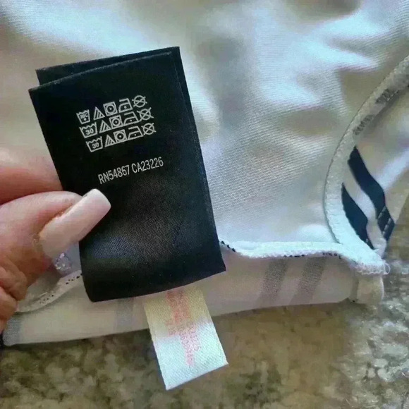 Victorias Secret Pink Womens Black And White Striped Sports Bra S - Picture 6 of 10